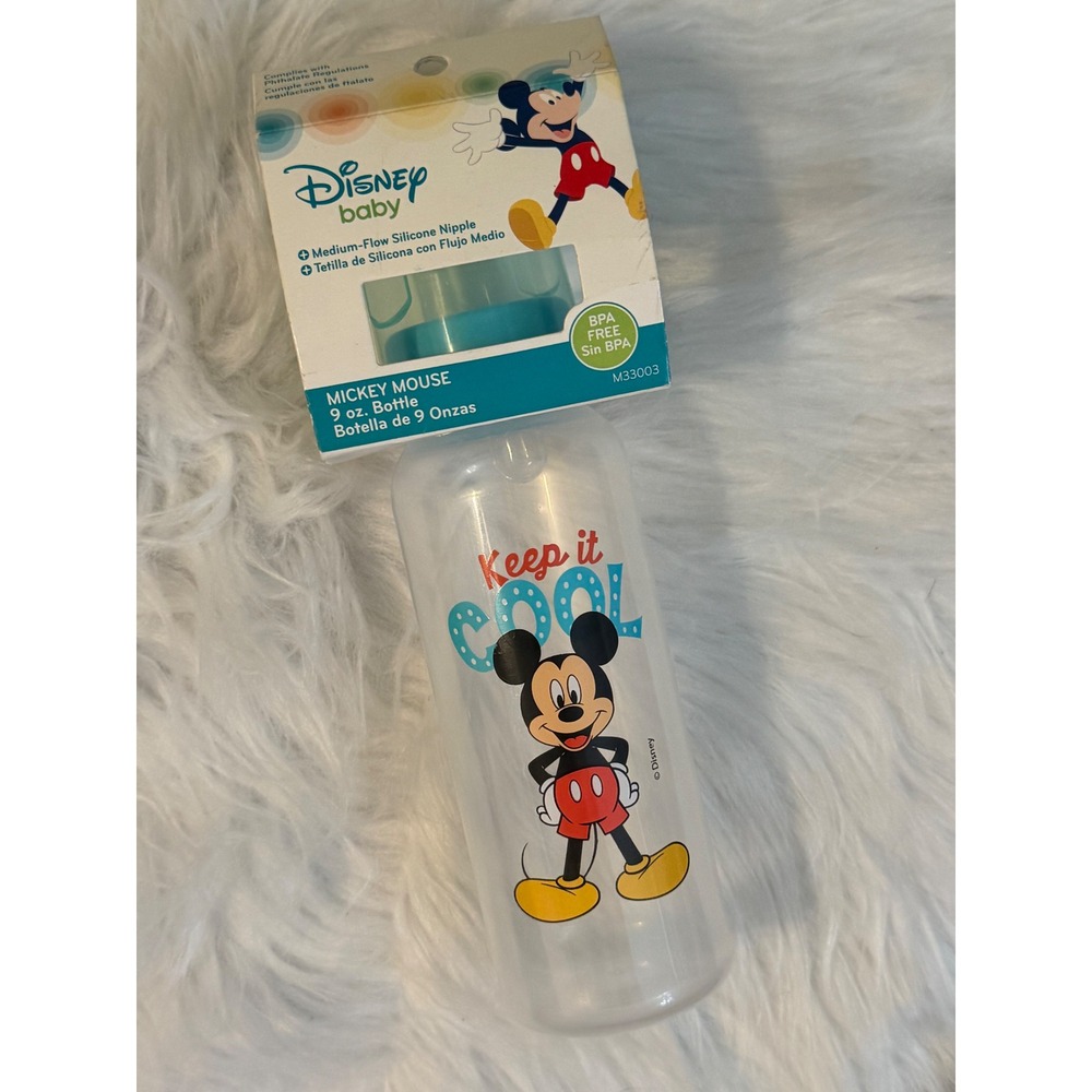 Disney Baby Mickey Mouse 9 oz Baby Bottle Keep It Cool Blue BPA Free M33003